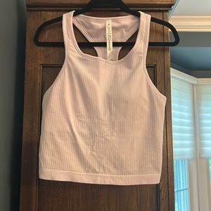 lulu lemon ebb to street RB crop tank worn once still have tag